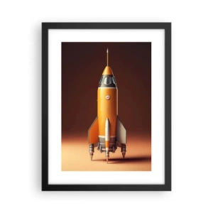 Poster in einem schwarzem Rahmen - Es beginnt mit einem Traum - 30x40 cm