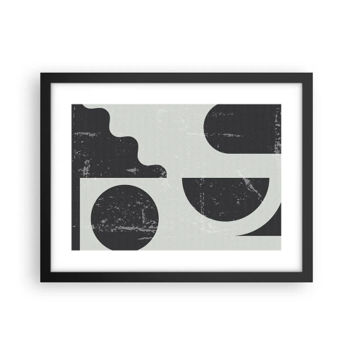 Poster in einem schwarzem Rahmen - Komposition oben und unten - 40x30 cm
