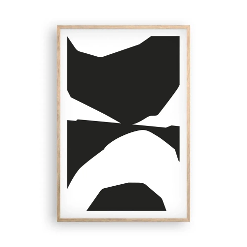 Poster in einem Rahmen aus heller Eiche - Positiv negativ - 61x91 cm