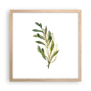 Poster in einem Rahmen aus heller Eiche - Alles was gut ist - 40x40 cm