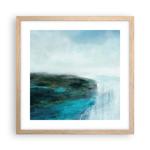 Poster in einem Rahmen aus heller Eiche - Nautische Abstraktion - 40x40 cm