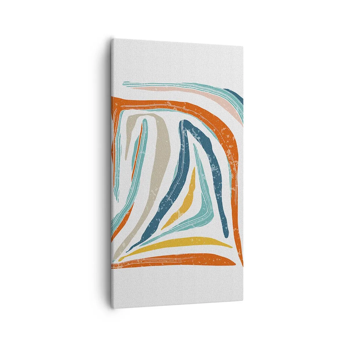 Bild auf Leinwand - Leinwandbild - Abstraktion mit einem freundlichen Lächeln - 55x100 cm