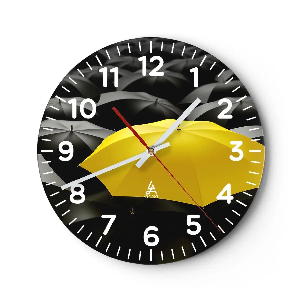 Wanduhr - Glasuhr - Auf Wiedersehen Trauer - 30x30 cm
