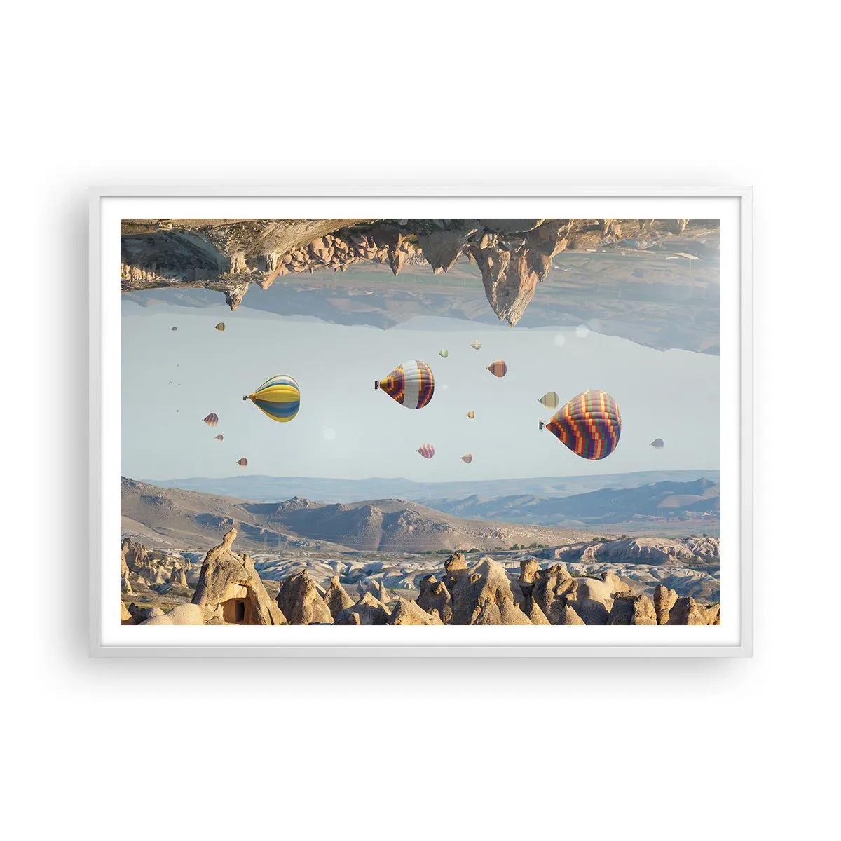 Poster in einem weißen Rahmen - Hier ist alles möglich - 100x70 cm