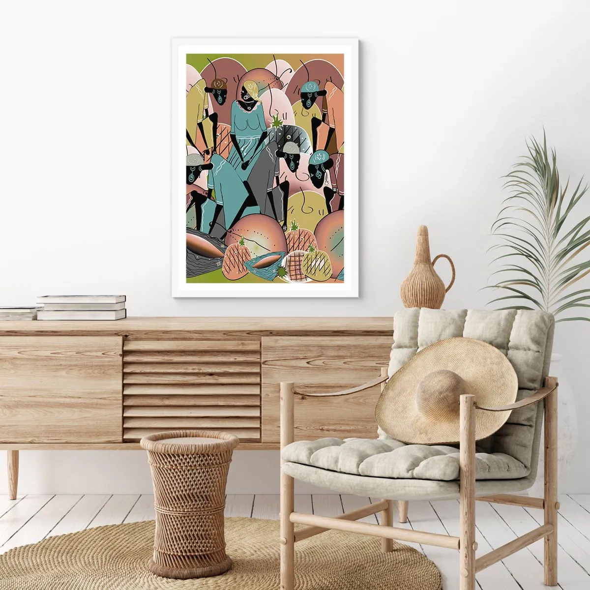 Poster in einem weißen Rahmen - Ein toller Urlaub steht bevor - 40x50 cm