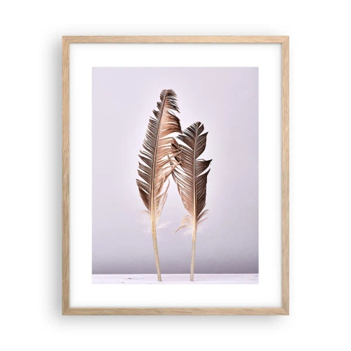 Poster in einem Rahmen aus heller Eiche - Gegen das Nichts - 40x50 cm