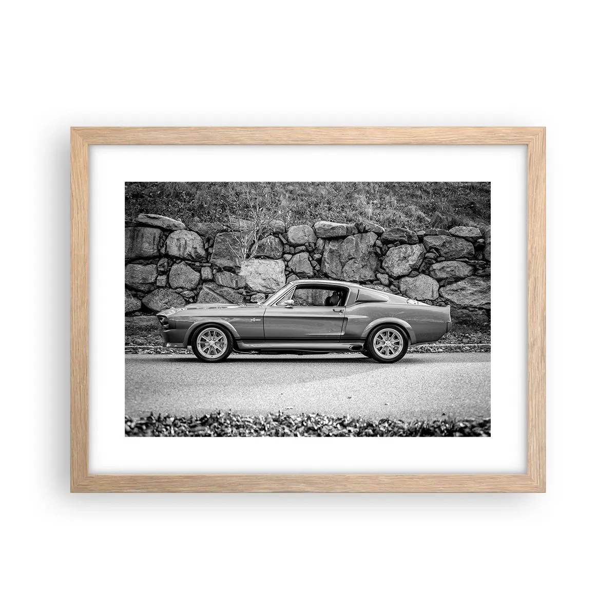 Poster in einem Rahmen aus heller Eiche - Die Legende der 1960er - 40x30 cm