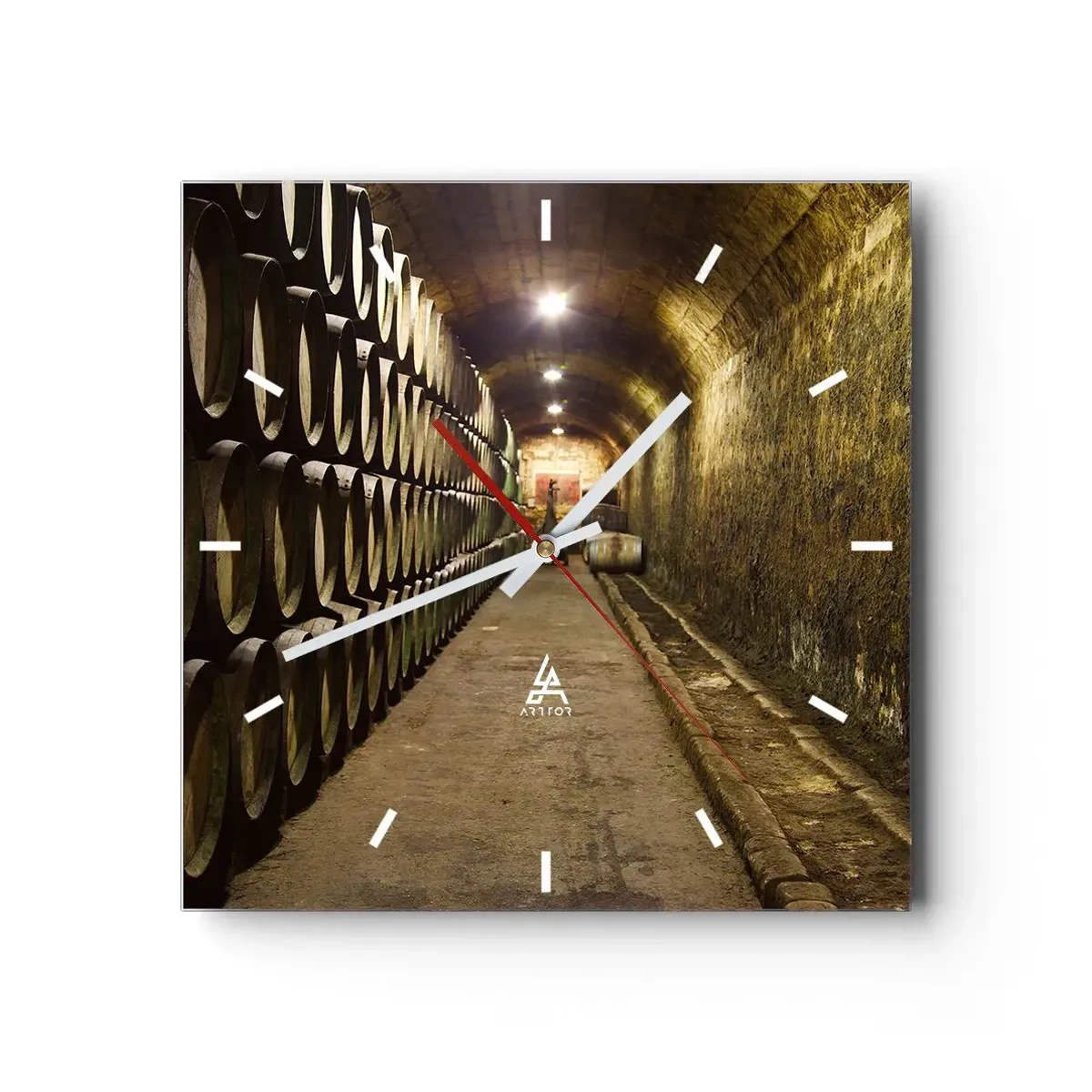 Wanduhr - Glasuhr - Es ist gut, sich hinzulegen - 40x40 cm