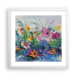 Poster in einem weißen Rahmen - Überhaupt kein Stillleben - 40x40 cm