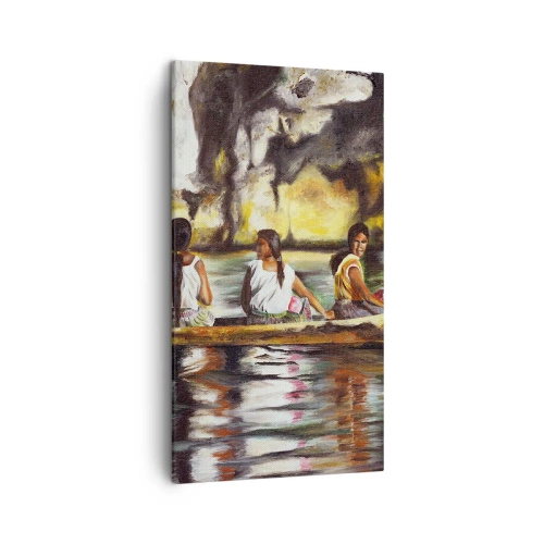 Bild auf Leinwand - Leinwandbild - In einem polynesischen Paradies - 45x80 cm