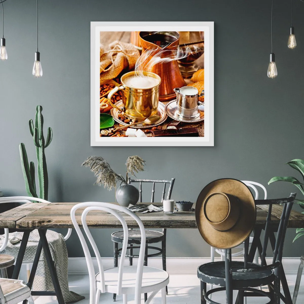 Poster in einem weißen Rahmen - Schönen Tag noch! - 30x30 cm