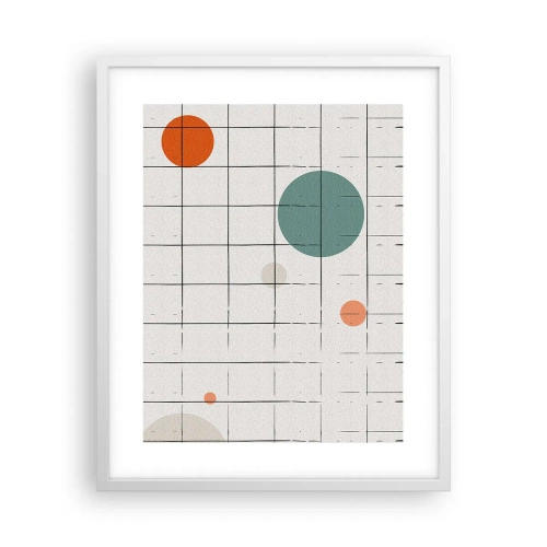 Poster in einem weißen Rahmen - Gefangen. Wir oder sie? - 40x50 cm