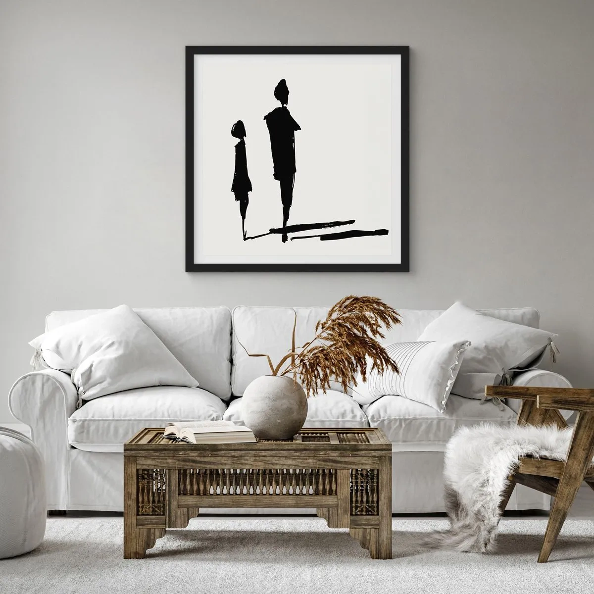 Poster in einem schwarzem Rahmen - Mit Sicherheit zusammen? - 50x50 cm