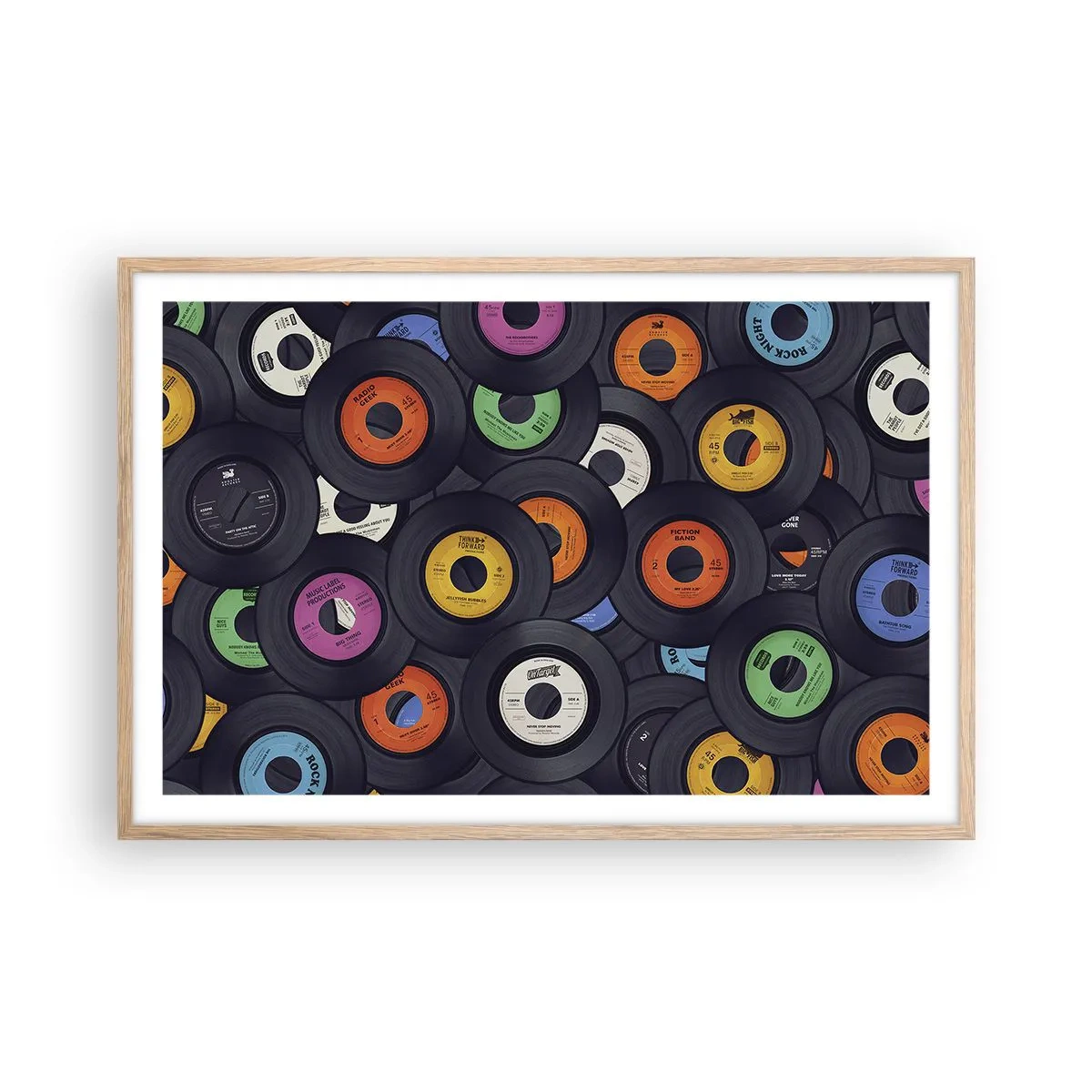 Poster in einem Rahmen aus heller Eiche - Farben der Klassiker - 91x61 cm