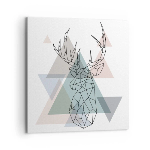Bild auf Leinwand - Leinwandbild - In einem geometrischen Wald - 50x50 cm