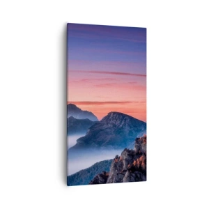 Bild auf Leinwand - Leinwandbild - Über die Täler - 55x100 cm