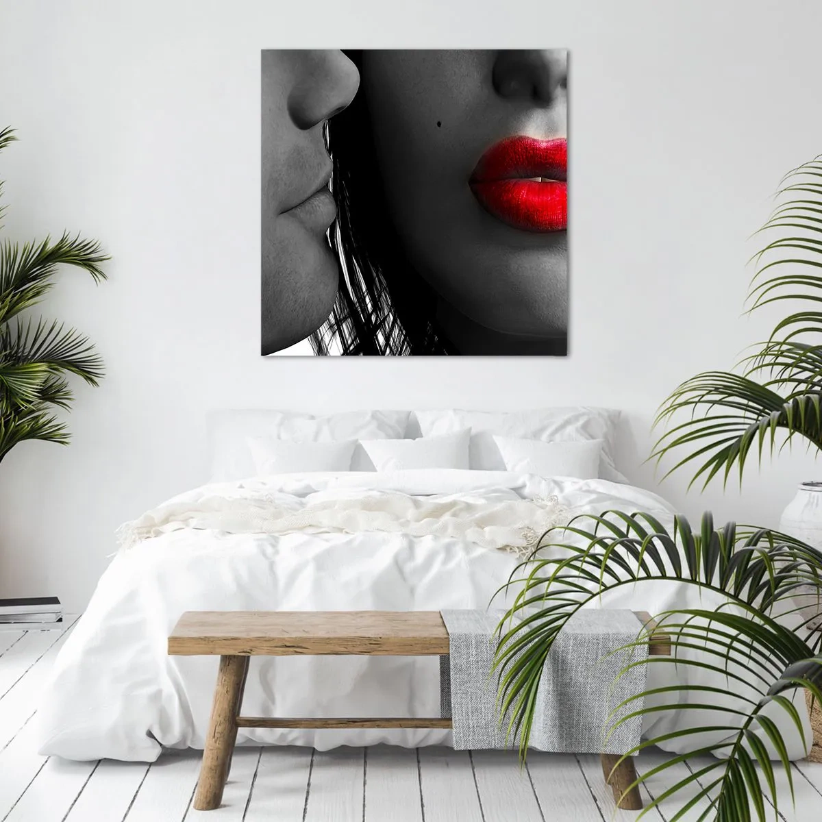 Bild auf Leinwand - Leinwandbild - Gesicht am Gesicht - 70x70 cm