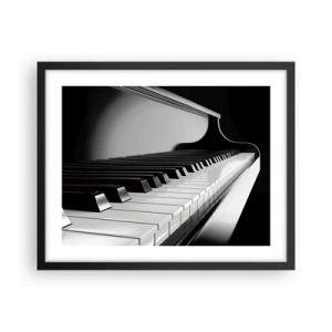 Poster in einem schwarzem Rahmen - Harmonie von Formen und Farben - 50x40 cm