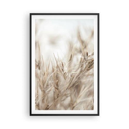 Poster in einem schwarzem Rahmen - Wiese und Wind - 61x91 cm