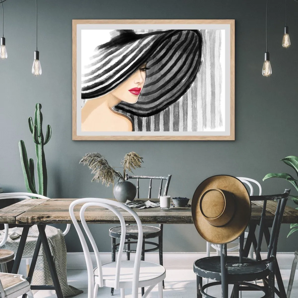 Poster in einem Rahmen aus heller Eiche - Wo soll ich dich finden? - 70x50 cm