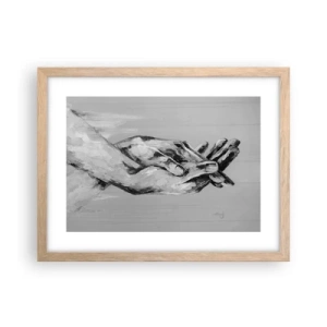 Poster in einem Rahmen aus heller Eiche - Anfang… - 40x30 cm