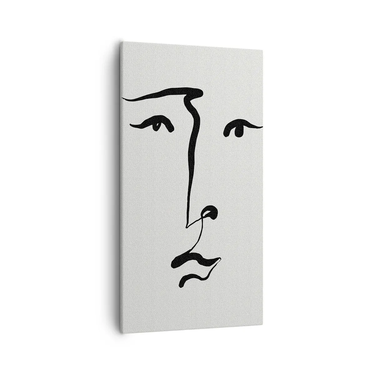 Bild auf Leinwand - Leinwandbild - Porträt mit einer Zeile - 55x100 cm