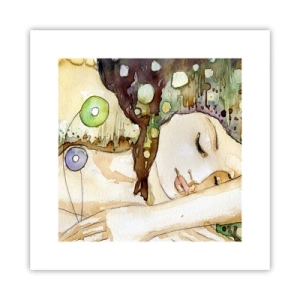 Poster - Ein smaragd-violetter Traum - 30x30 cm