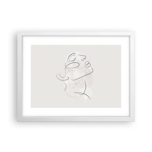 Poster in einem weißen Rahmen - Die Umrisse eines Traums - 40x30 cm