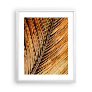 Poster in einem weißen Rahmen - Kokosnuss-Gold - 40x50 cm