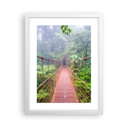 Poster in einem weißen Rahmen - Über den Kronen aufgehängt - 30x40 cm