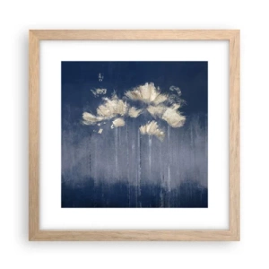 Poster in einem Rahmen aus heller Eiche - Wie Blütenblätter im Wind - 30x30 cm