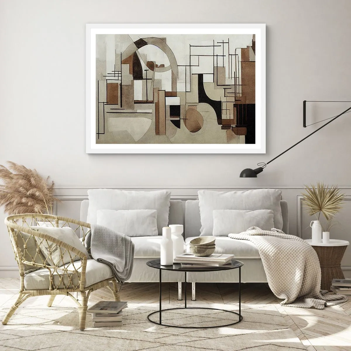 Poster in einem weißen Rahmen - Stadtbild 2.0 - 70x50 cm