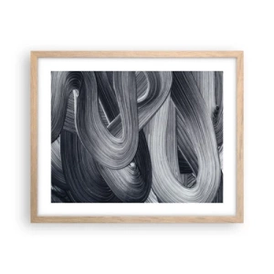 Poster in einem Rahmen aus heller Eiche - Die Fließfähigkeit der Realität - 50x40 cm