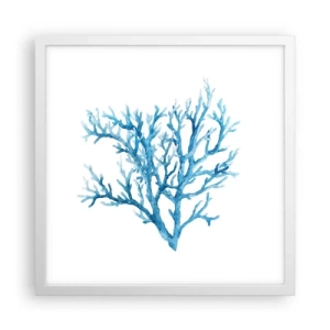 Poster in einem weißen Rahmen - Nautisches Filigran - 40x40 cm