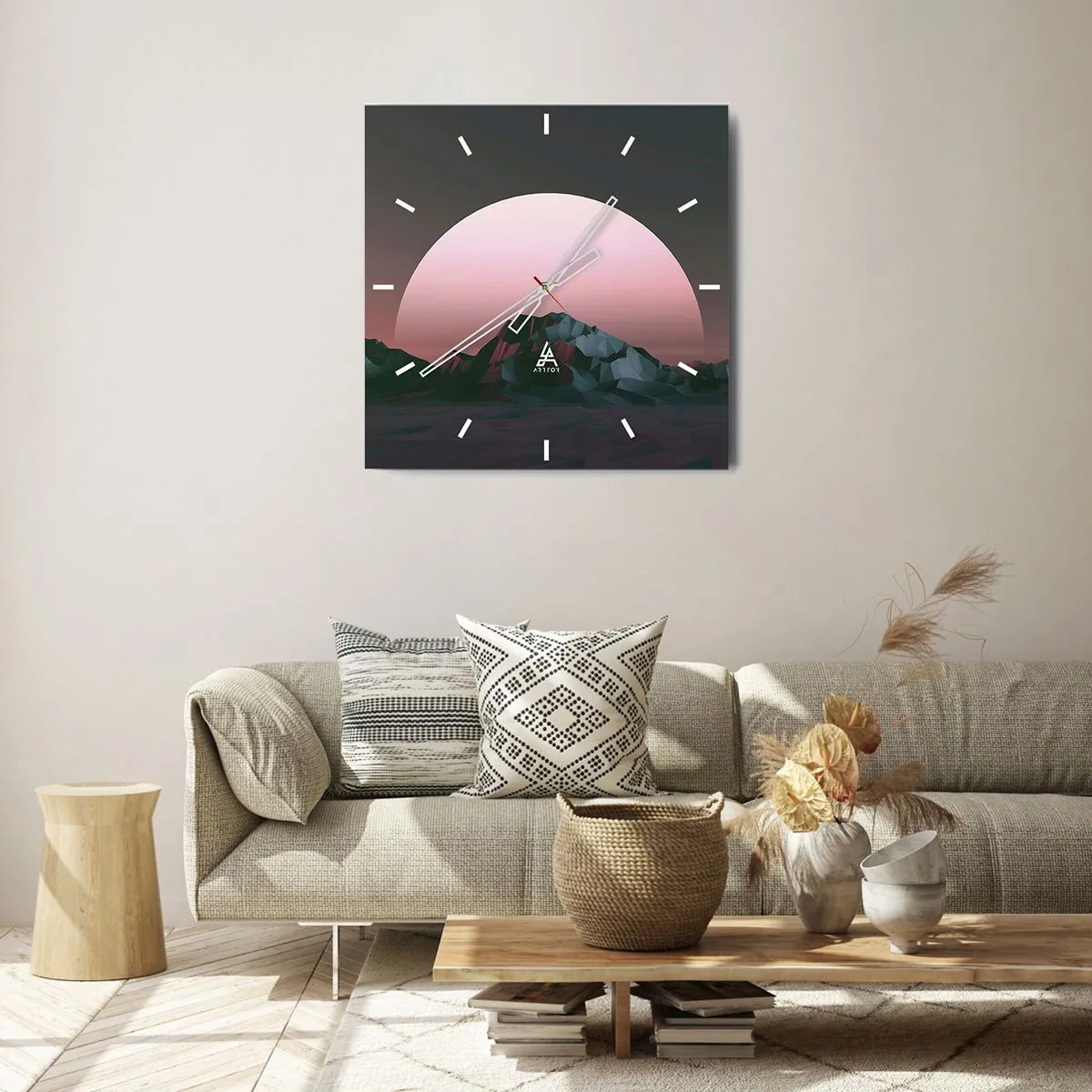 Wanduhr - Glasuhr - In einer Nachbargalaxie - 30x30 cm