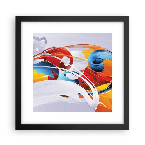 Poster in einem schwarzem Rahmen - Der Tanz der Elemente - 30x30 cm
