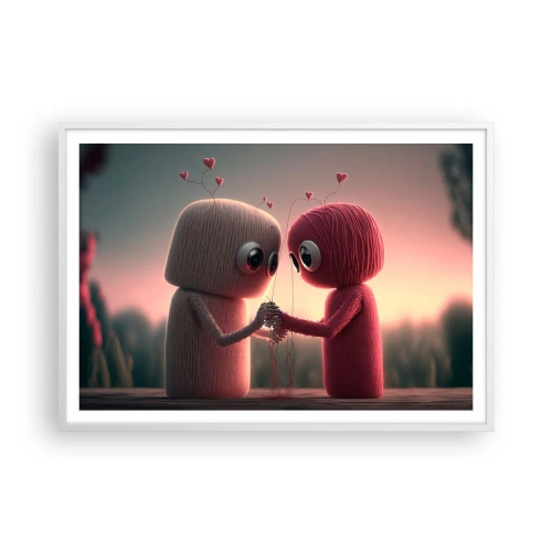 Poster in einem weißen Rahmen - Jeder darf lieben - 100x70 cm