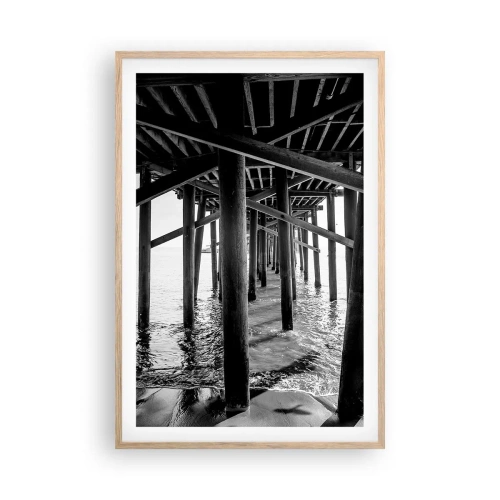 Poster in einem Rahmen aus heller Eiche - Strandversteck - 61x91 cm