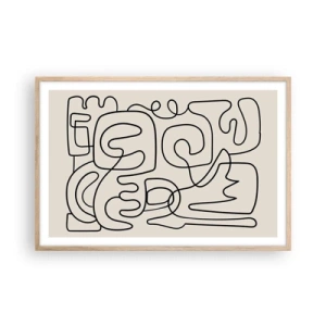 Poster in einem Rahmen aus heller Eiche - Folge der Spur - 91x61 cm