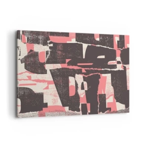 Bild auf Leinwand - Leinwandbild - Eine abstrakte Komposition in Rosa- und Brauntönen. - 100x70cm - All dieser Lärm - Moderne Wanddekoration für Wohnzimmer und Schlafzimmer ARTTOR