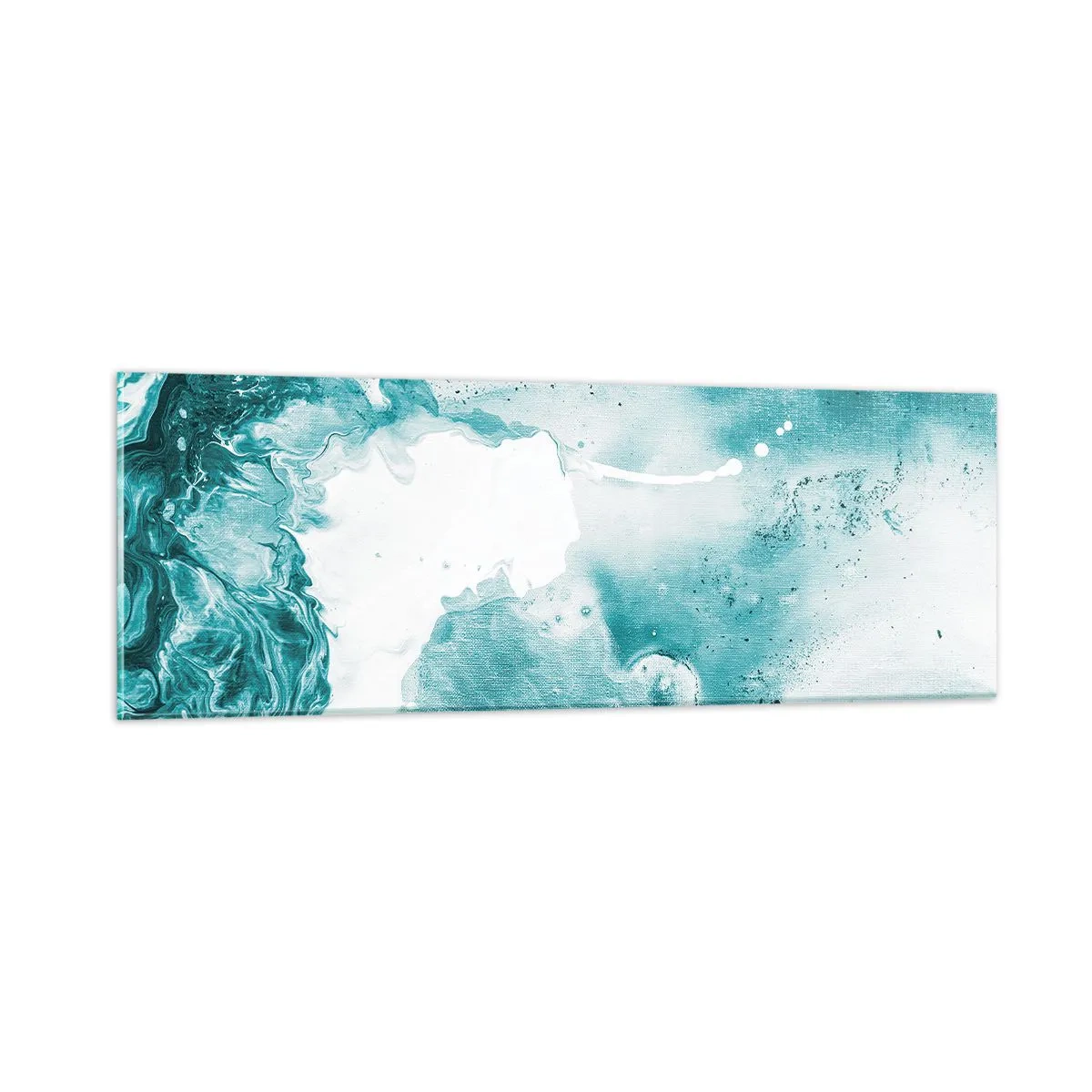 Glasbild - Bild auf glas - Morast von Blau - 90x30 cm