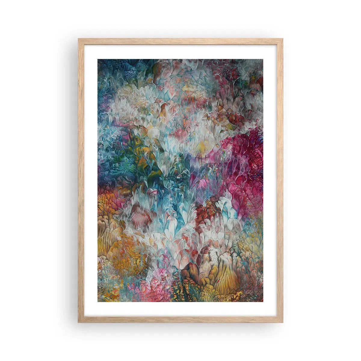 Poster in einem Rahmen aus heller Eiche - In voller Blüte - 50x70 cm