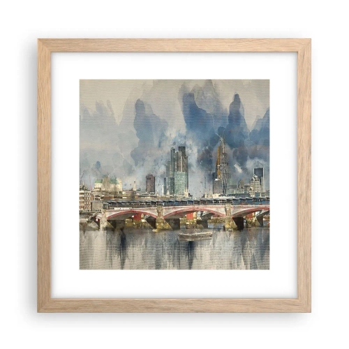 Poster in einem Rahmen aus heller Eiche - London in seiner ganzen Pracht - 30x30 cm