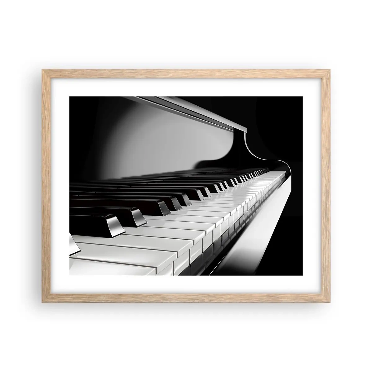 Poster in einem Rahmen aus heller Eiche - Harmonie von Formen und Farben - 50x40 cm