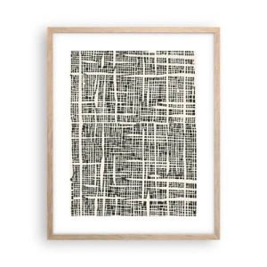 Poster in einem Rahmen aus heller Eiche - Gewebte Komposition - 40x50 cm