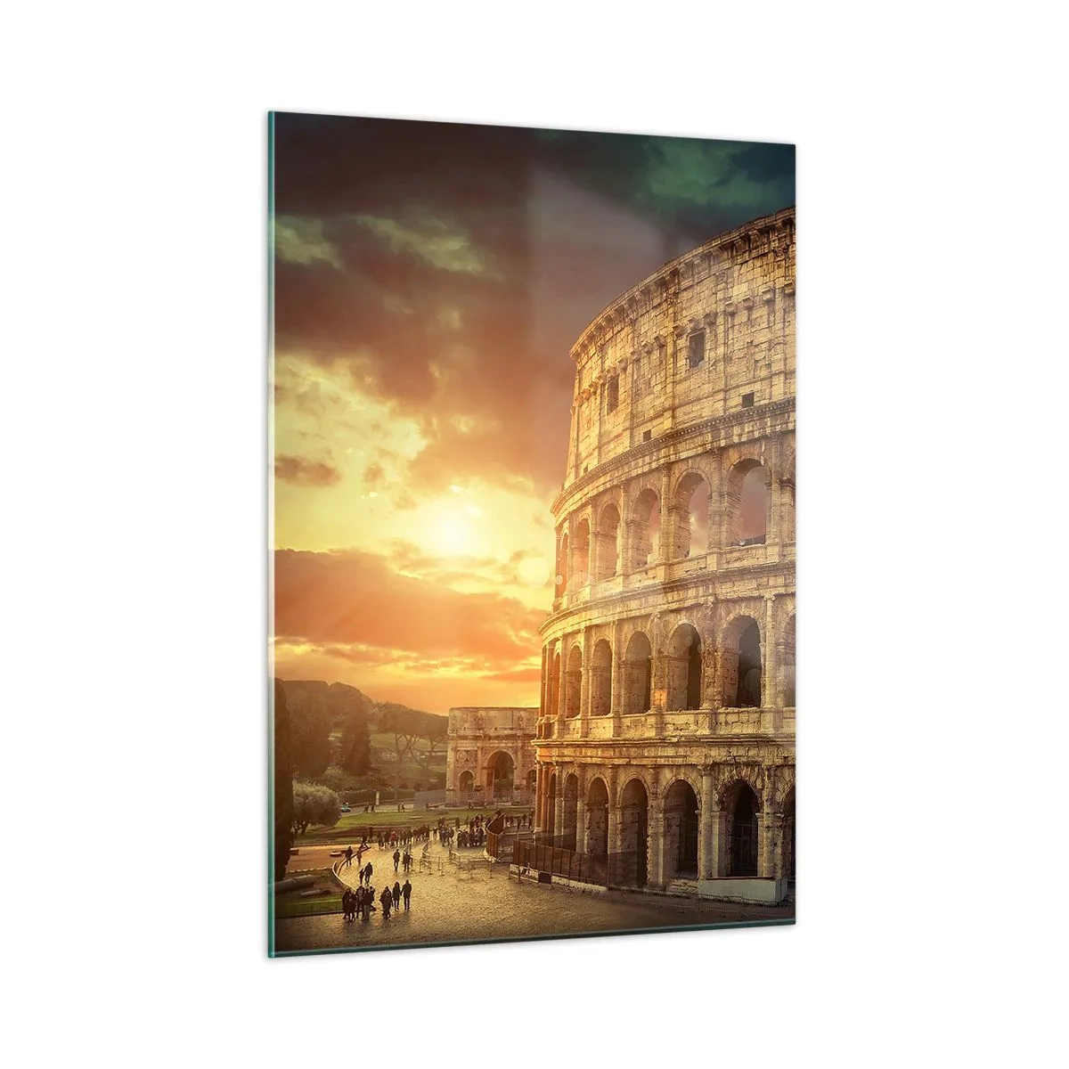 Glasbild - Bild auf glas - Ein kolossaler Eindruck - 50x70cm - Ein kolossaler Eindruck - Moderne Wanddekoration für Wohnzimmer und Schlafzimmer ARTTOR