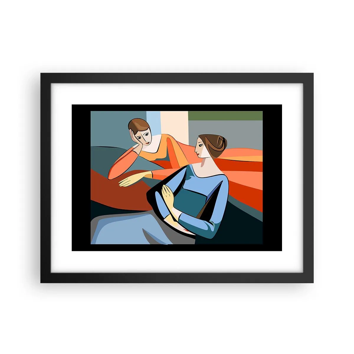 Poster in einem schwarzem Rahmen - Moment der Zuversicht - 40x30 cm