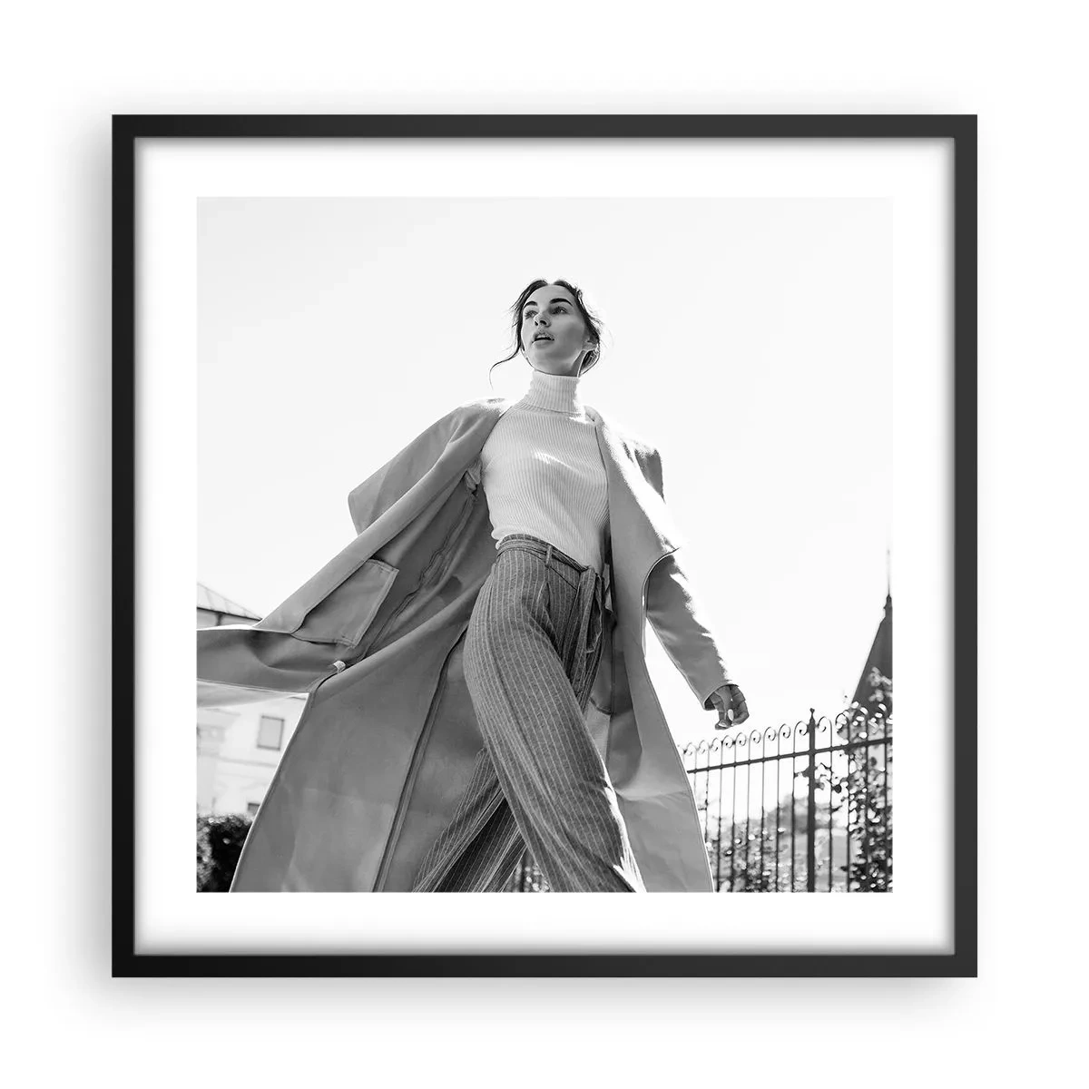 Poster in einem schwarzem Rahmen - Gehst du mit mir? - 50x50 cm