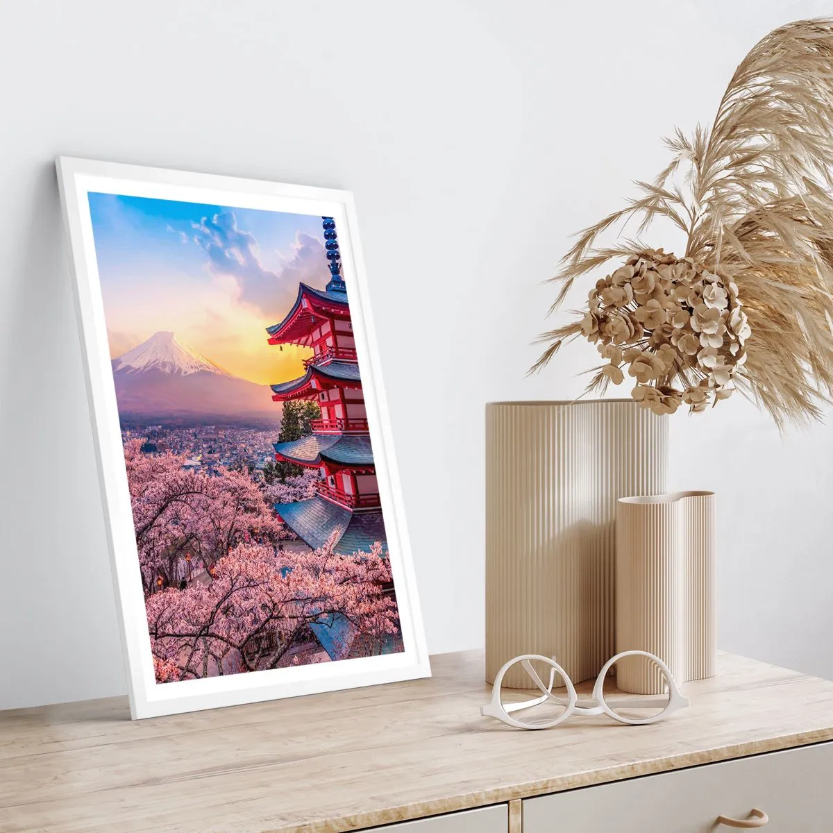 Poster in einem weißen Rahmen - Die Essenz des japanischen Geistes - 40x50 cm