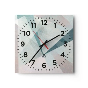 Wanduhr - Glasuhr - Einfach aber dynamisch - 40x40 cm